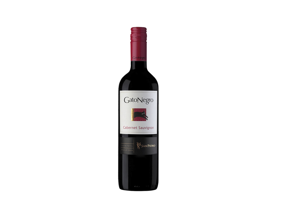 VINHO CHILENO TINTO MEIO SECO GATO NEGRO CABERNET SAUVIGNON SAN PEDRO 750 ML