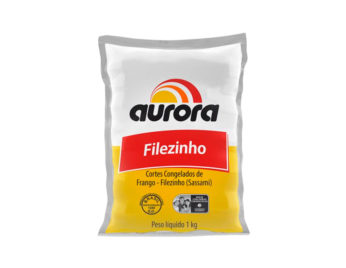 FILEZINHO SASSAMI DE FRANGO CONGELADO AURORA 1 KILO