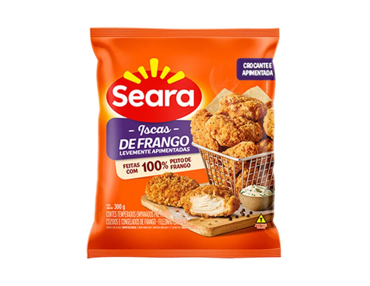 ISCAS DE FRANGO APIMENTADAS EMPANADAS CONGELADAS SEARA 300 G