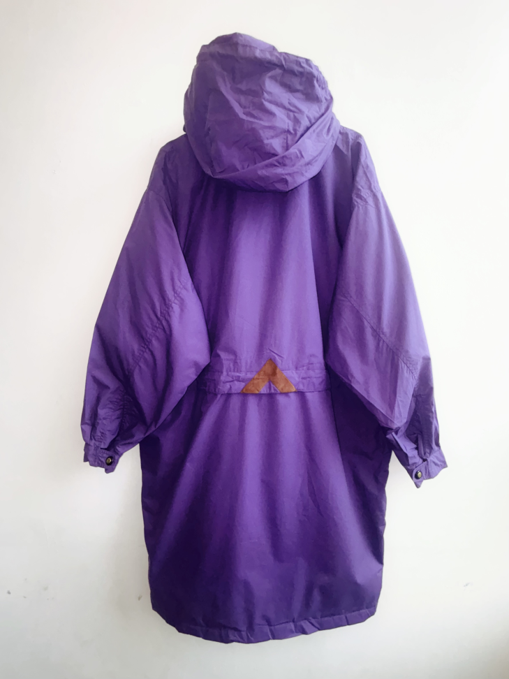parka sobretudo roxa
