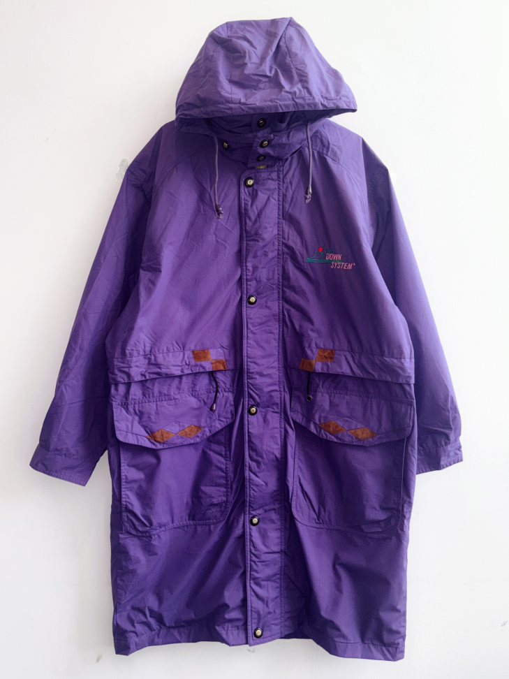 parka sobretudo roxa