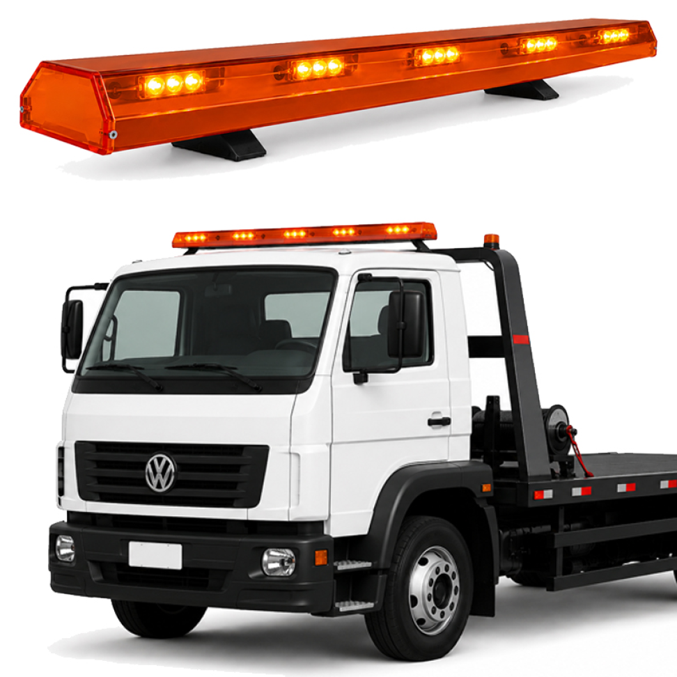 Giroflex 1.22mt bivolt âmbar 12v 24v super led