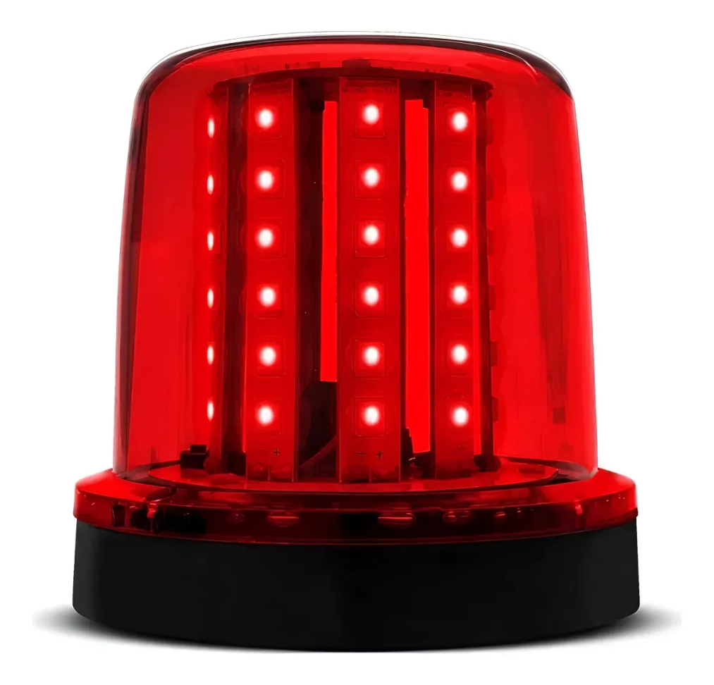 Giroflex imã e plug bivolt 12v 24v 54 leds vermelho - #4