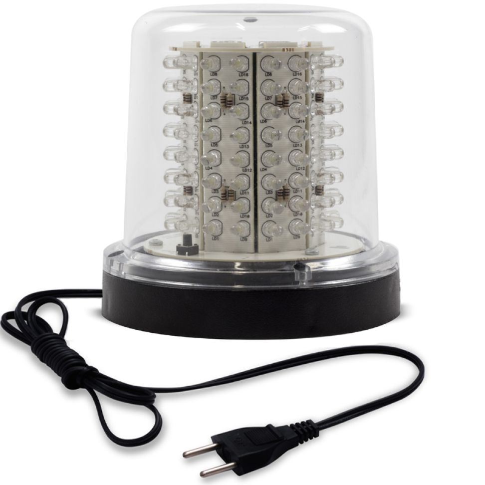 Giroled Giroflex branco fixação parafusos 128 leds bivolt 110/220v com tomada