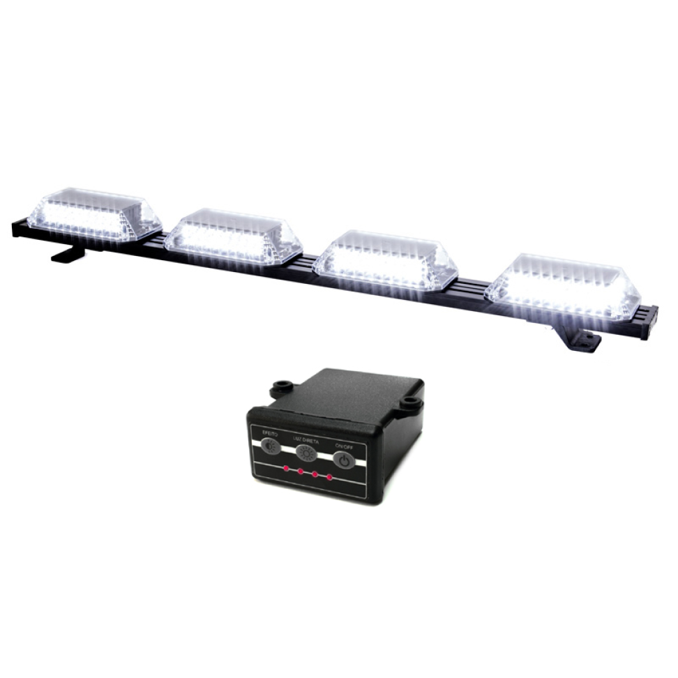 Giroflex 1.0mt 4 cúpulas 264 leds 12vcc 24vcc branco