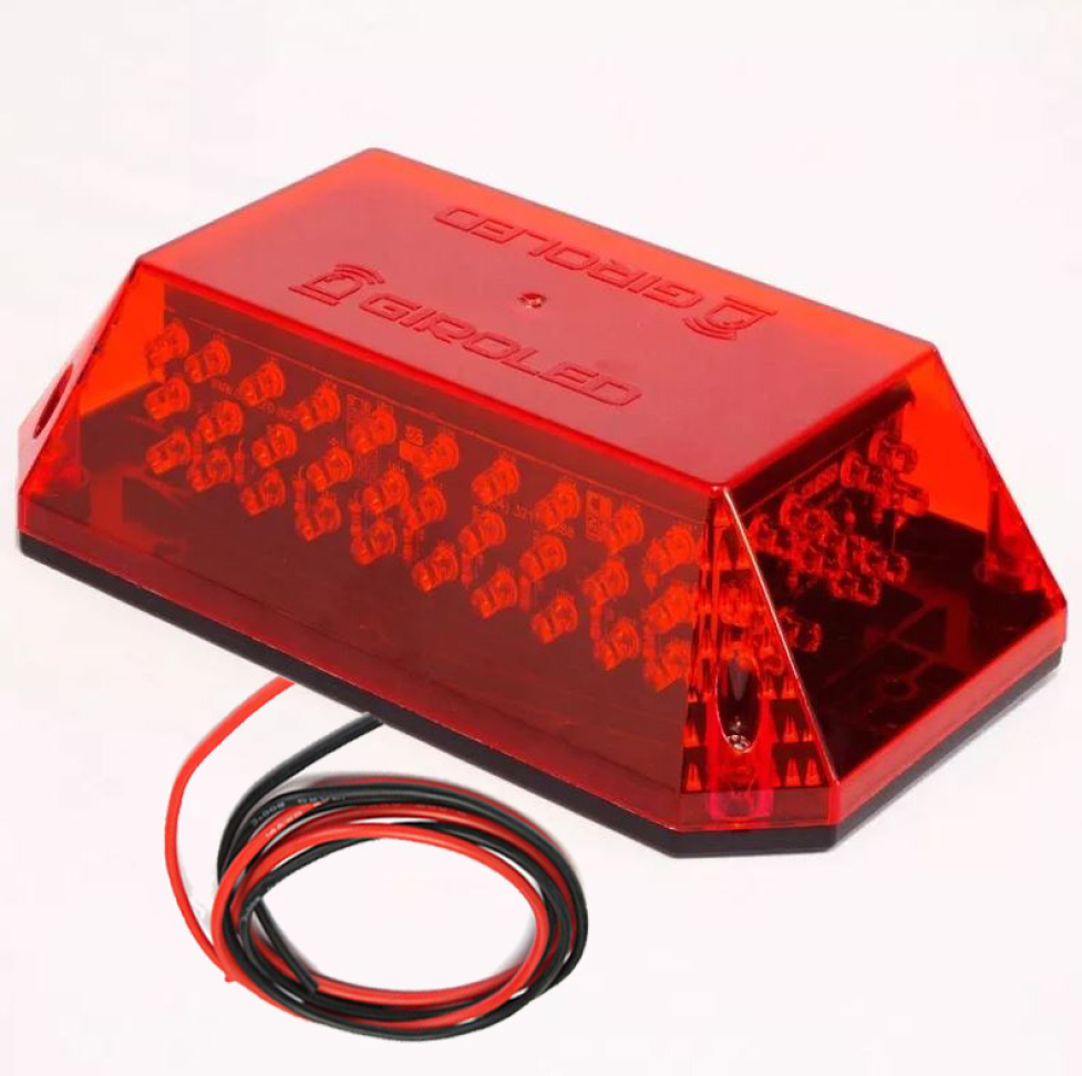 Giroflex Giroled cúpula fixação por parafusos 12vcc 24vcc vermelho - #3