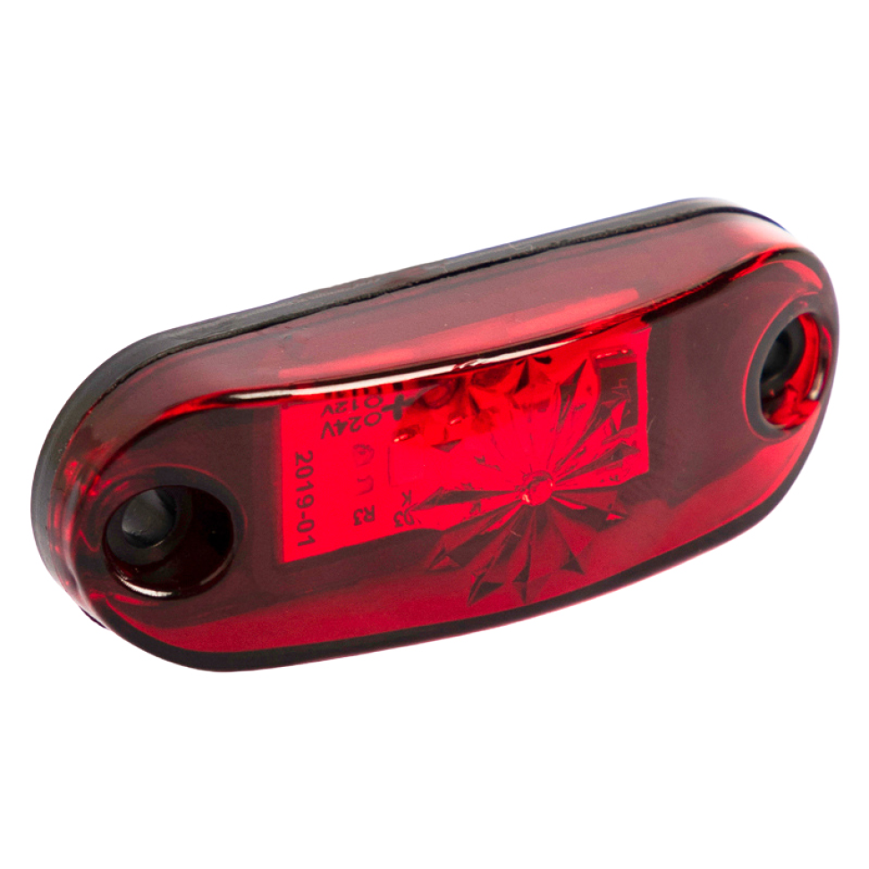 Sinaleira lanterna led SMD delimitadora Bivolt 12v 24v vermelho 0,5w