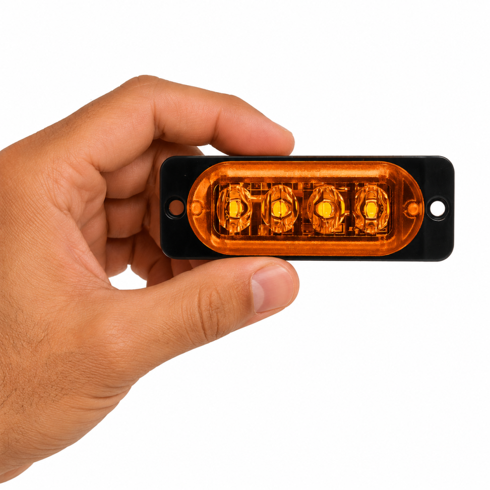 4 Sinaleira Lanterna 12v ou 24v Led SMD âmbar 2w