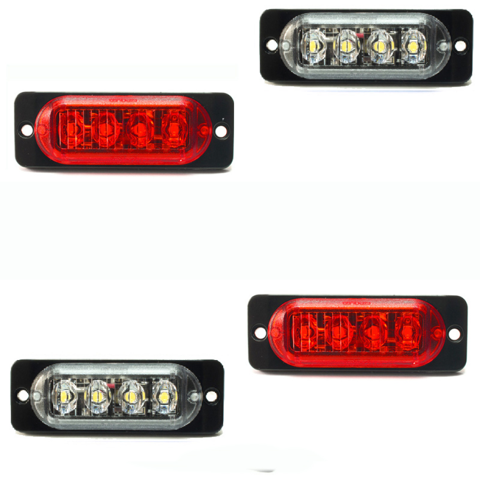 Kit completo ambulância Barra 1.20mt vermelha com 6 lanternas e estrobos 12v - #7