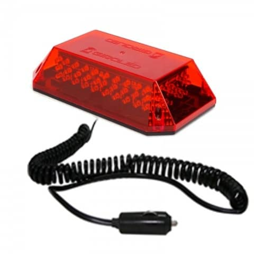 Giroled Giroflex vermelho cúpula imã e plug 12vcc