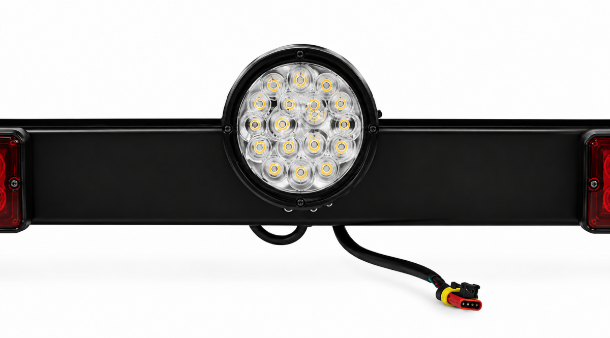 Barra linear traseira ambulância 12v com 4 sinaleiras luz de embarque