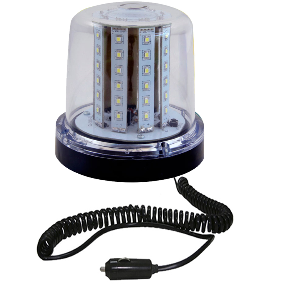 Giroflex imã e plug bivolt 12v 24v 54 leds branco