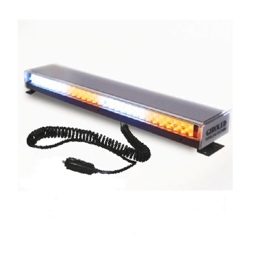 Giroled giroflex sinalizador barra 60cm imã e plug 12v bicolor