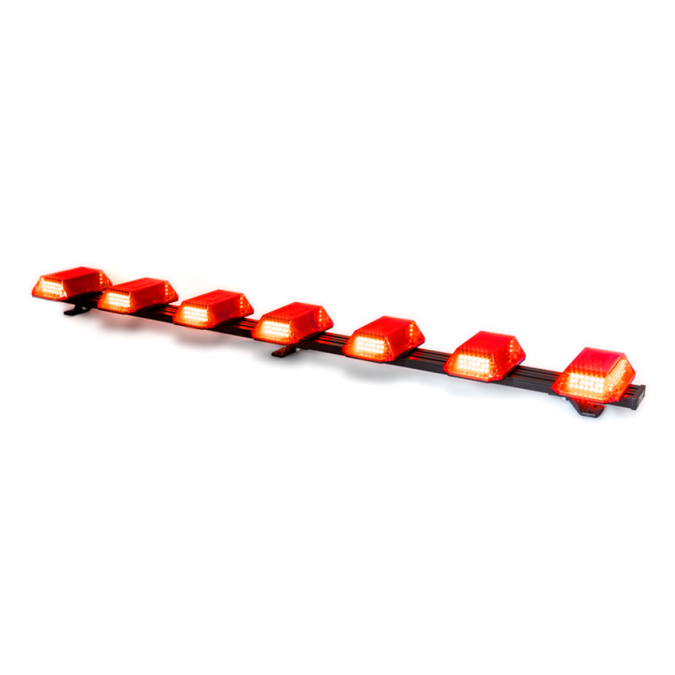 Giroflex 1.20mt 7cúpulas 354 leds 12vcc ou 24vcc Vermelho
