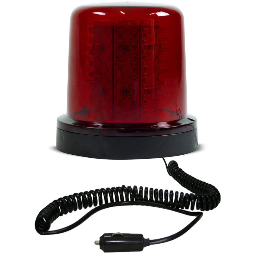 Giroled Giroflex redondo imã plug 128 leds 12v vermelho