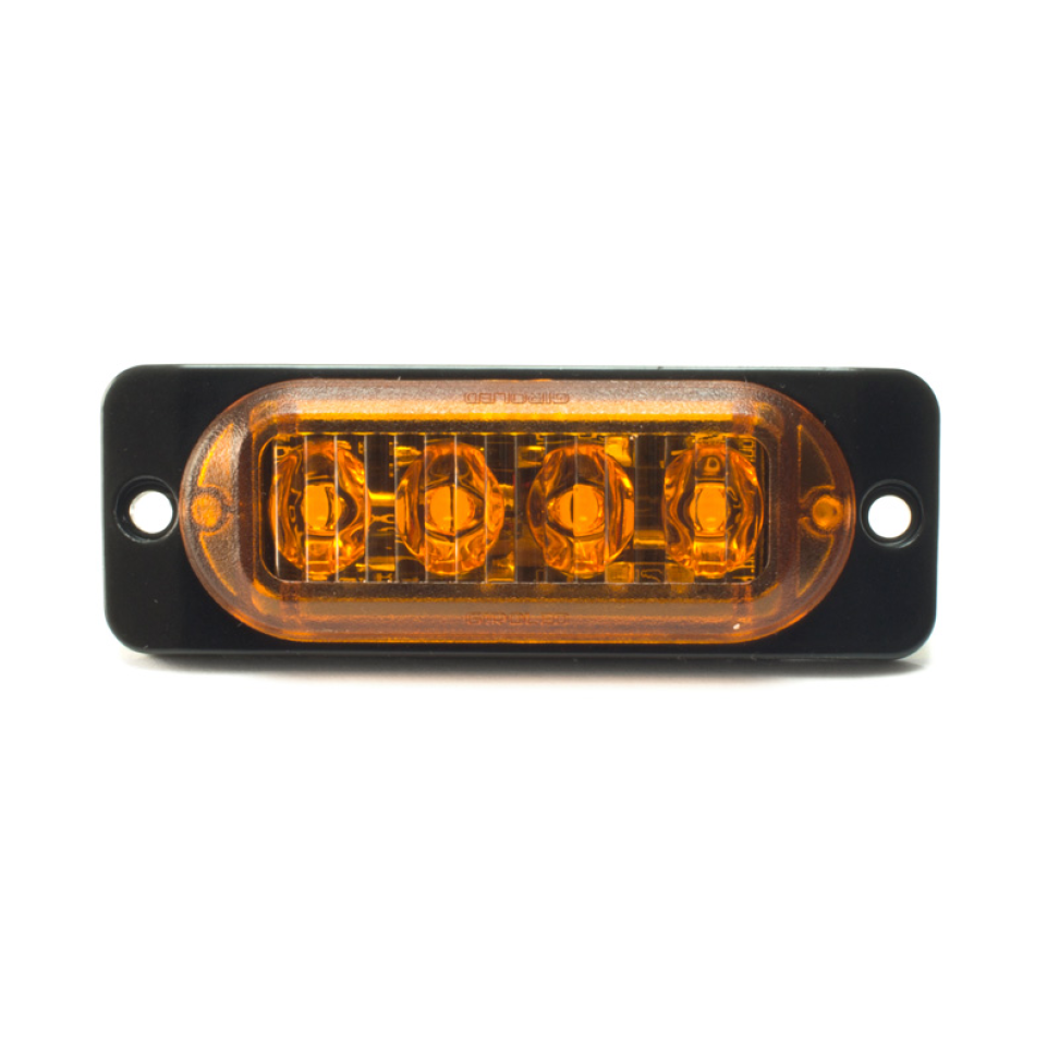 4 Estrobo Led âmbar SMD alta visualização efeitos 12v ou 24v 2w