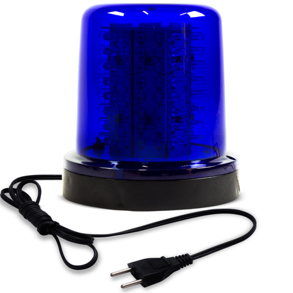 Giroled Giroflex azul fixação parafusos 64 leds bivolt 110/220v com tomada