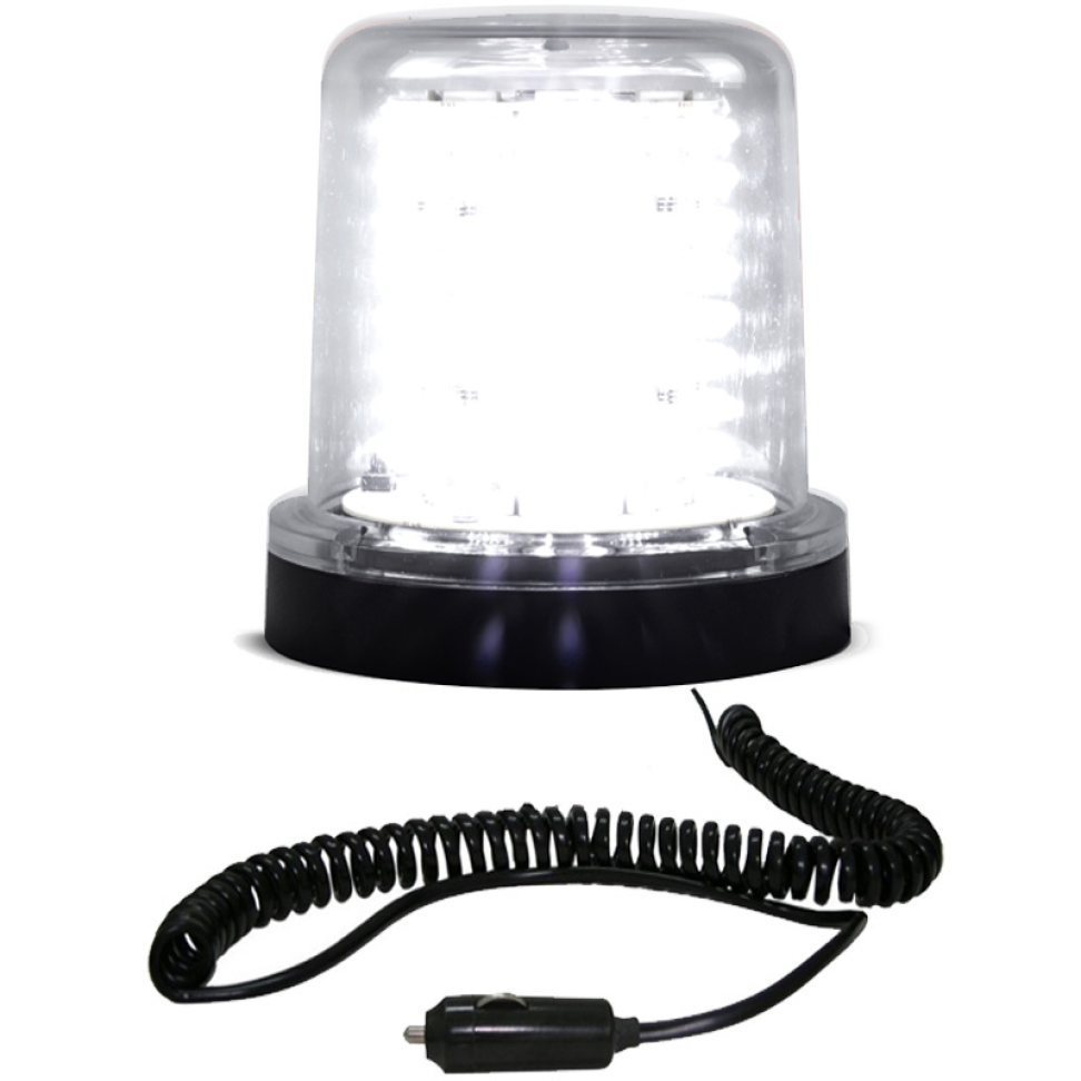 Giroled Giroflex redondo imã plug 64 leds 12v branco