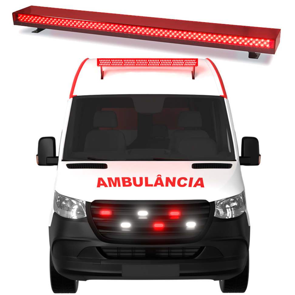 Kit ambulância giroflex 6 estrobo 12v