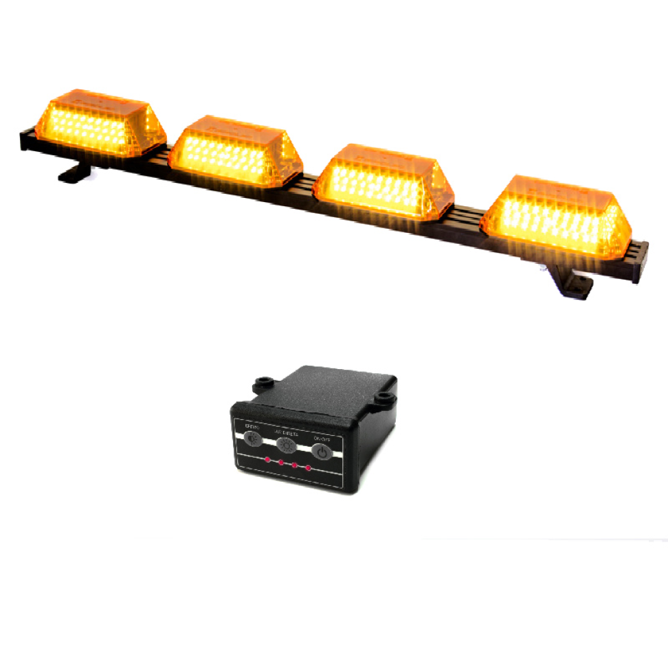 Giroflex 1.0mt 4 cúpulas 264 leds 12vcc 24vcc âmbar estrobo branco