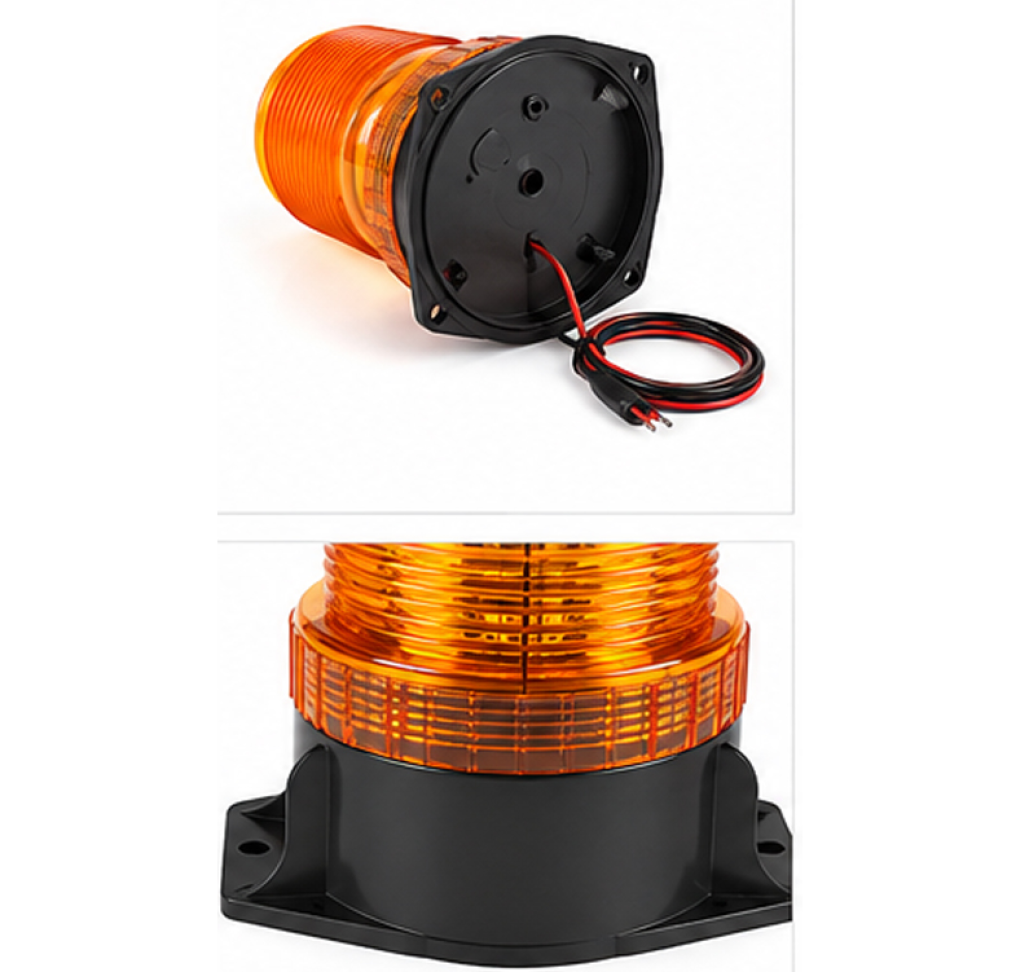 Giroflex 30 Leds âmbar industrial 7.1w 12v a 80v parafuso - #5