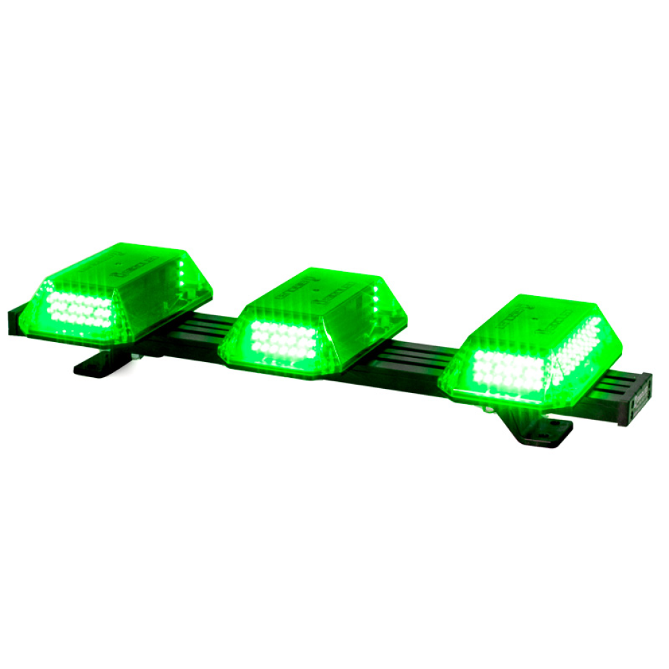 Giroled giroflex sinalizador barra 60cm cúpula 12v 24v Verde