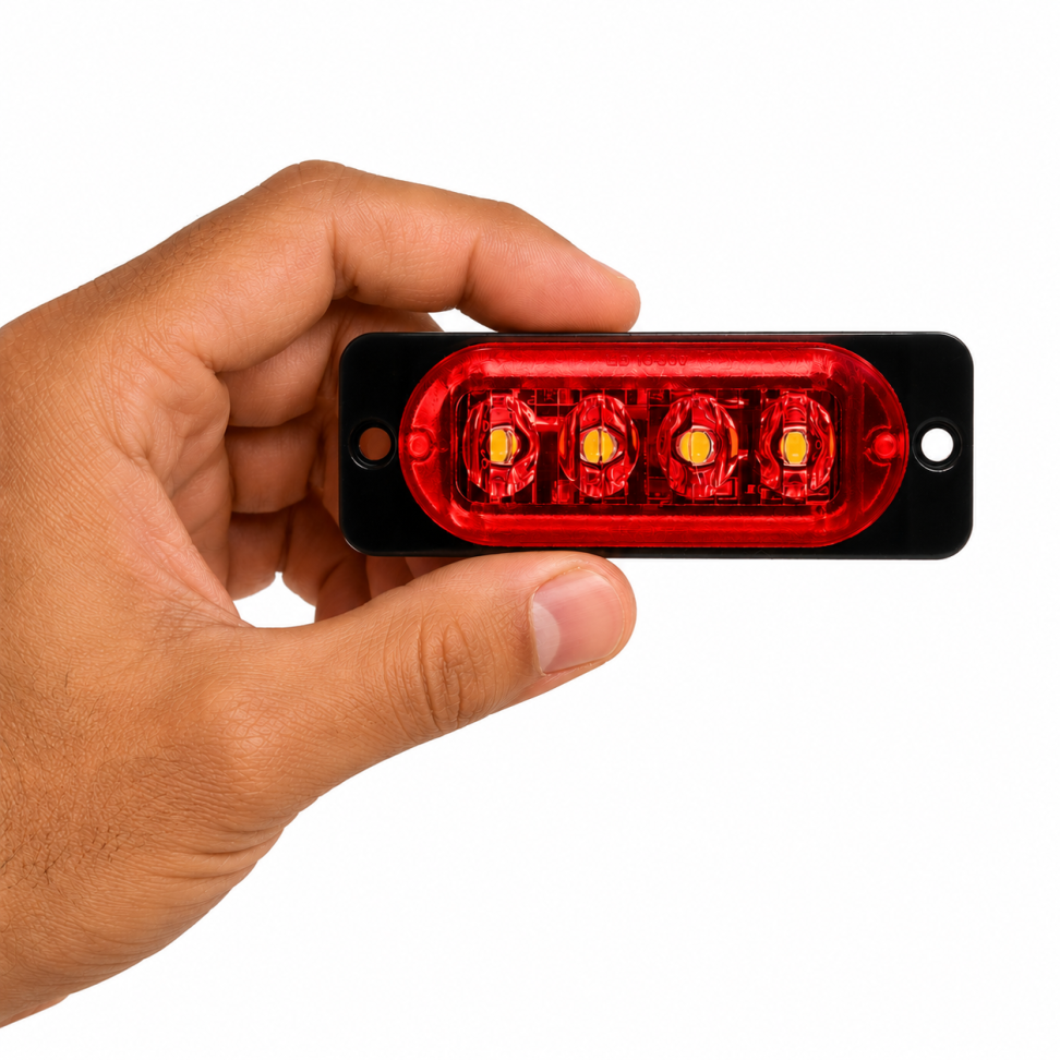 Sinaleira Lanterna Bivolt 12v 24v Led SMD vermelho 0,8w