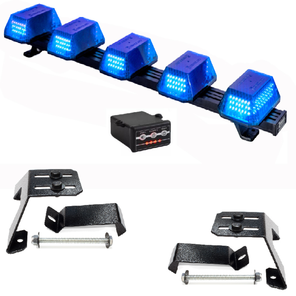 Giroflex 1.0mt 5 cúpulas 180 leds 12vcc azul engate rápido