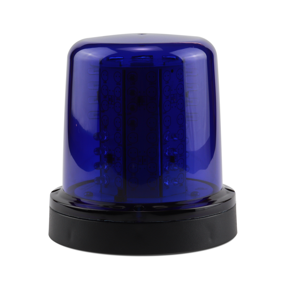Giroled redondo fixação por parafusos 32 leds 12v azul