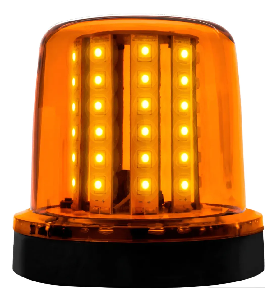 Giroflex fixação parafuso âmbar 54 leds bivolt 12v 24v