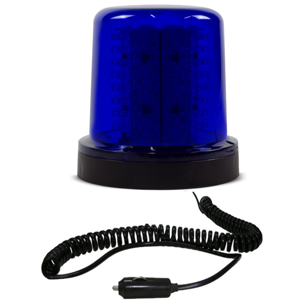 Giroled Giroflex redondo imã plug 64 leds 12v azul