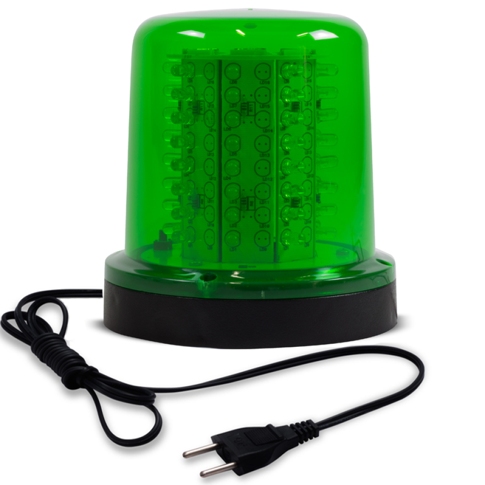 Giroled Giroflex verde fixação parafusos 64 leds bivolt 110/220v com tomada