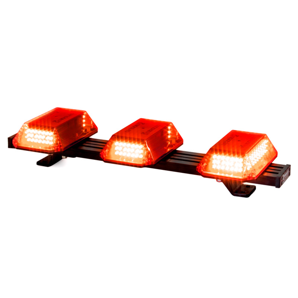Giroled giroflex sinalizador barra 60cm cúpula 12v 24v Vermelho