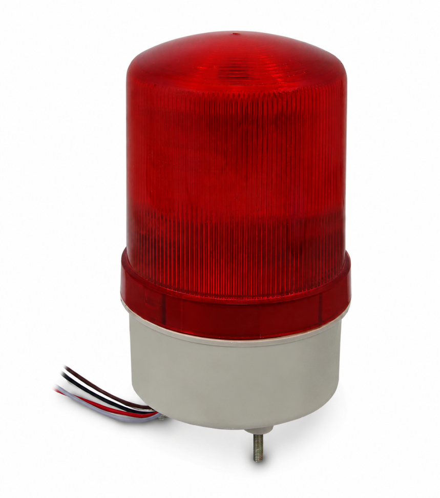 Giroflex 4 em 1: 12v 24v 110v/220v fixação parafuso vermelho Buzzer
