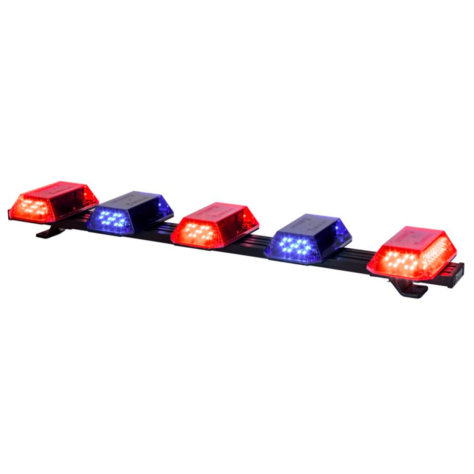 Giroflex 1.0mt 5 cúpulas 180 leds 12vcc vermelho e azul engate rápido