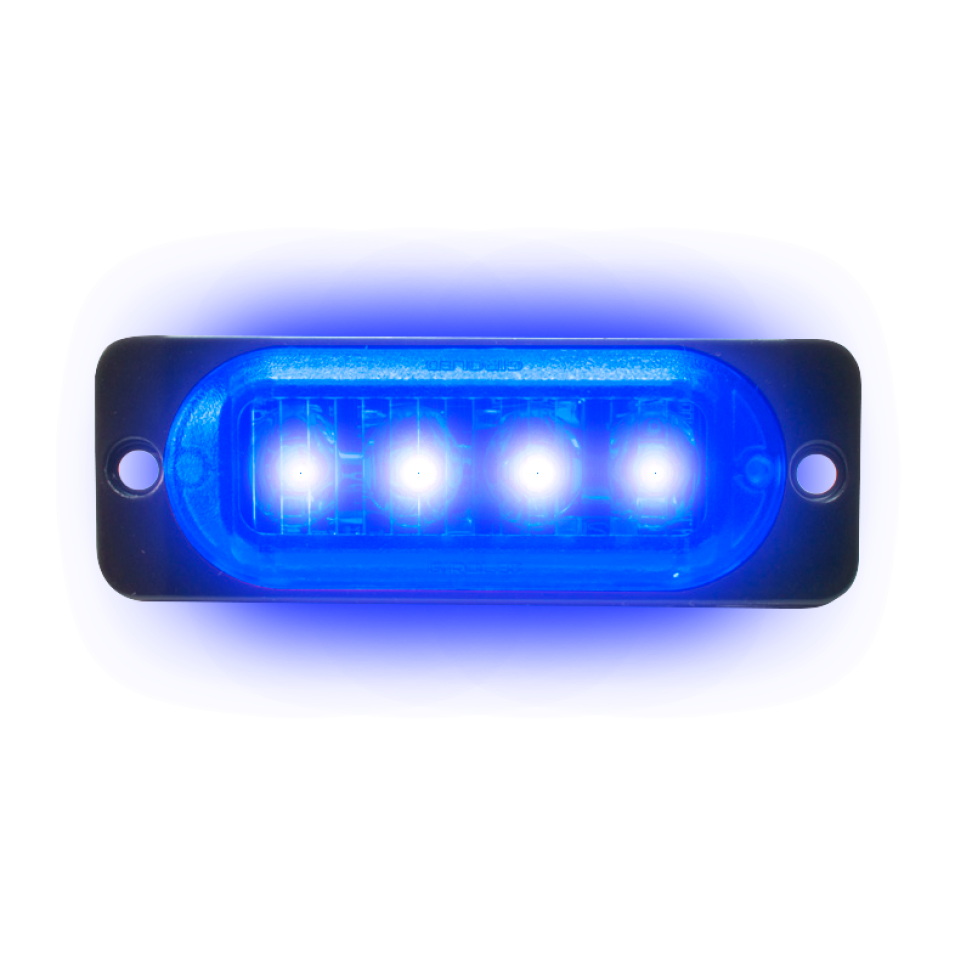 4 Estrobo Led azul SMD alta visualização efeitos 12v ou 24v 2w