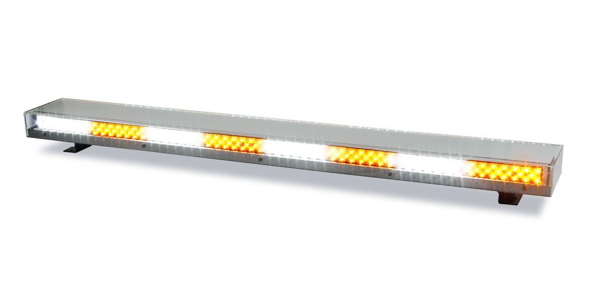 Giroled giroflex sinalizador barra 1.20mt 12v 24v âmbar e branco engate rápido - #3