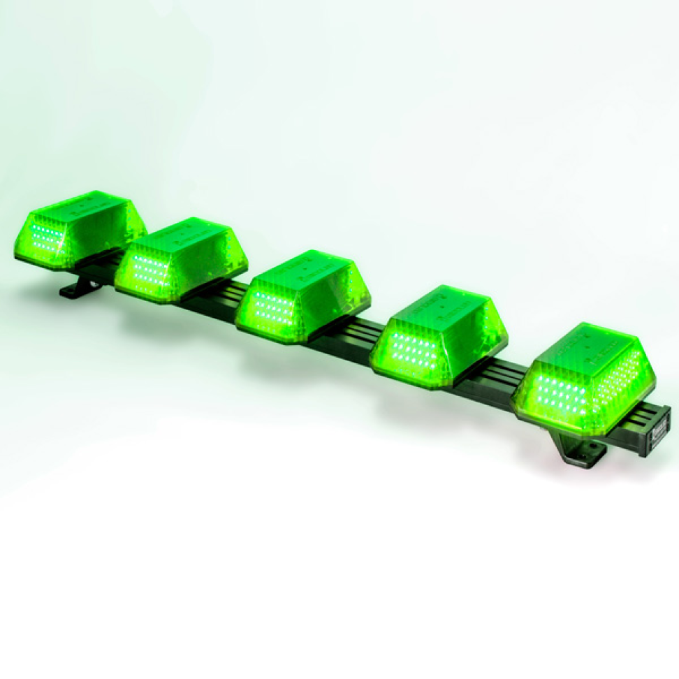 Giroflex 1.0mt 5 cúpulas 180 leds 12vcc 24vcc verde
