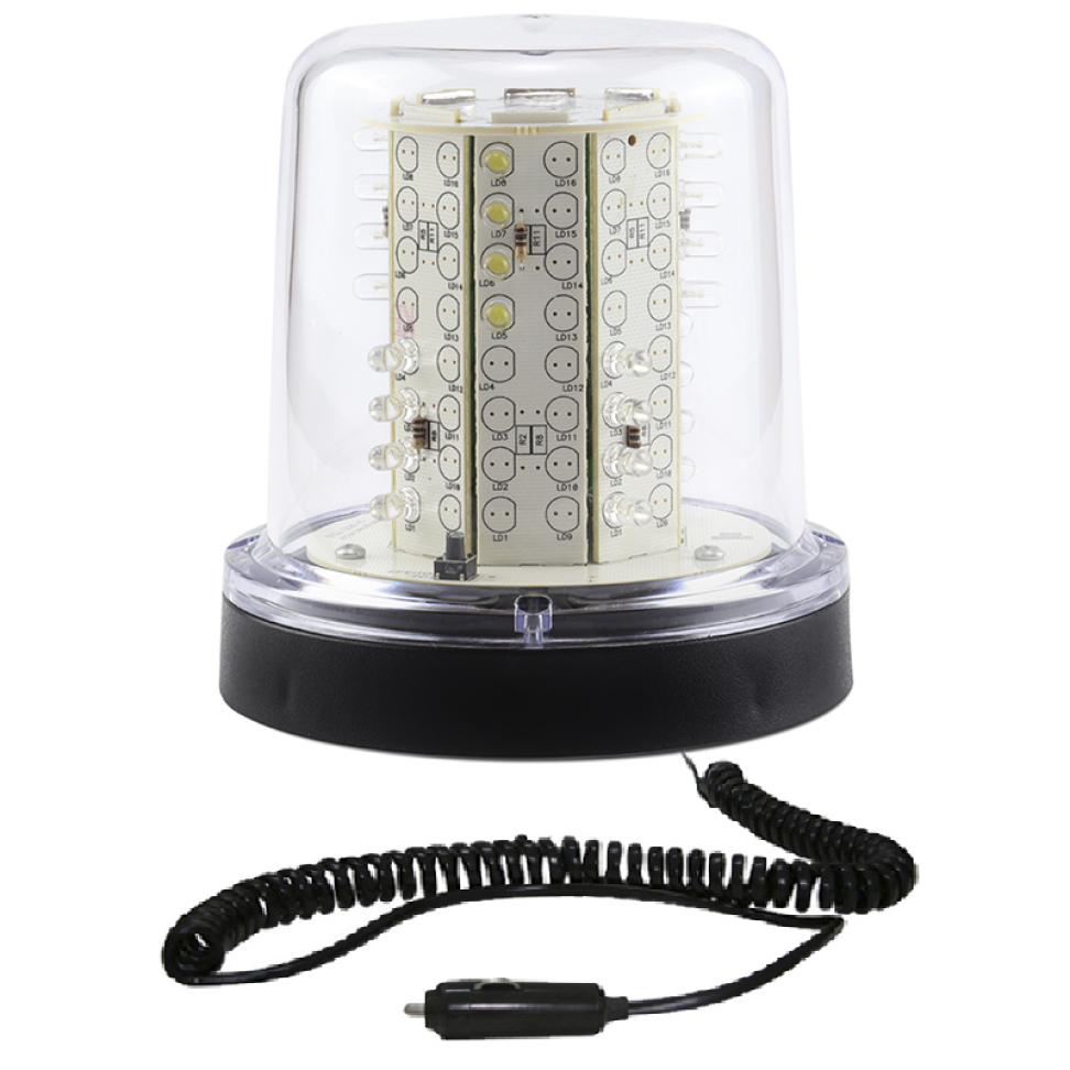 Giroled Giroflex redondo imã plug 32 leds 12v branco