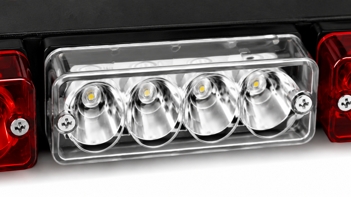 Barra linear traseira ambulância 12v com 10 sinaleiras luz de embarque