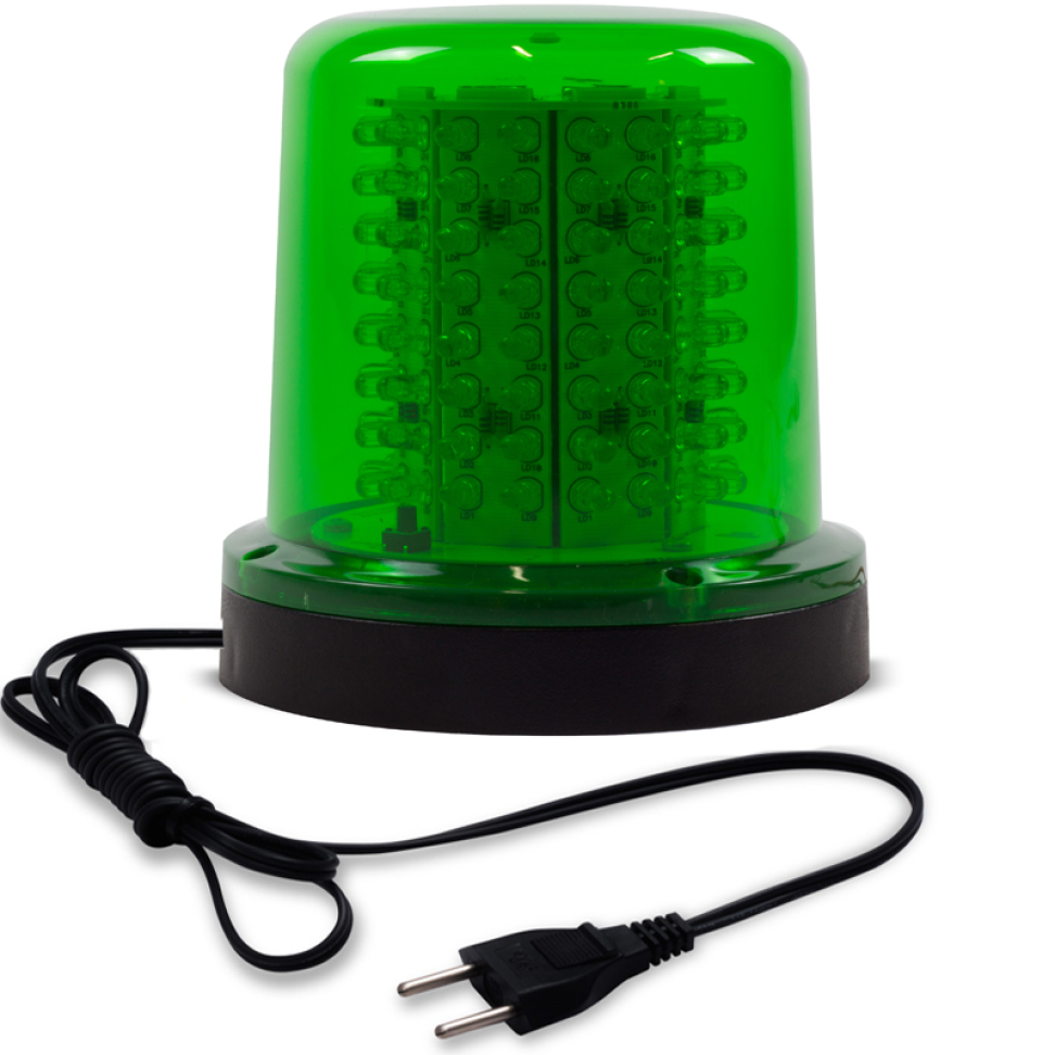 Giroled Giroflex verde fixação parafusos 128 leds bivolt 110/220v com tomada