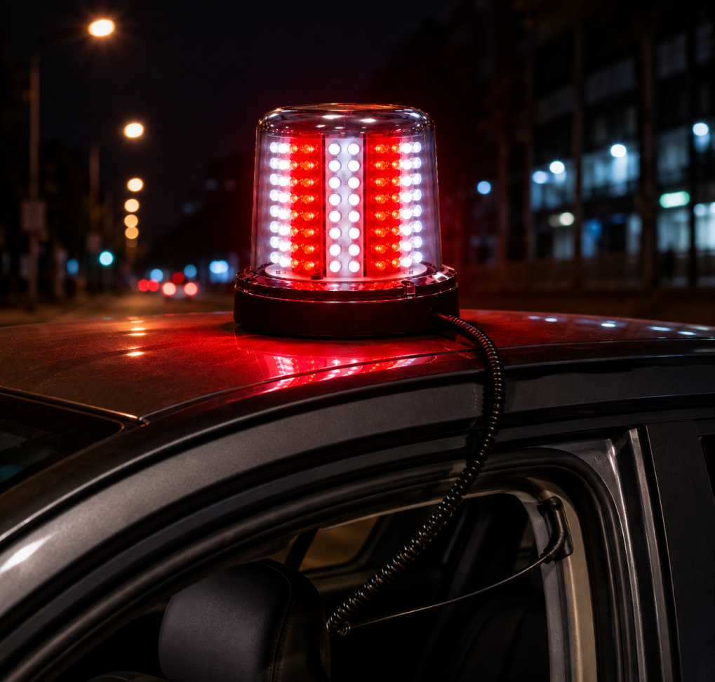 Giroled Giroflex redondo imã plug 128 leds 12v vermelho e branco - #7