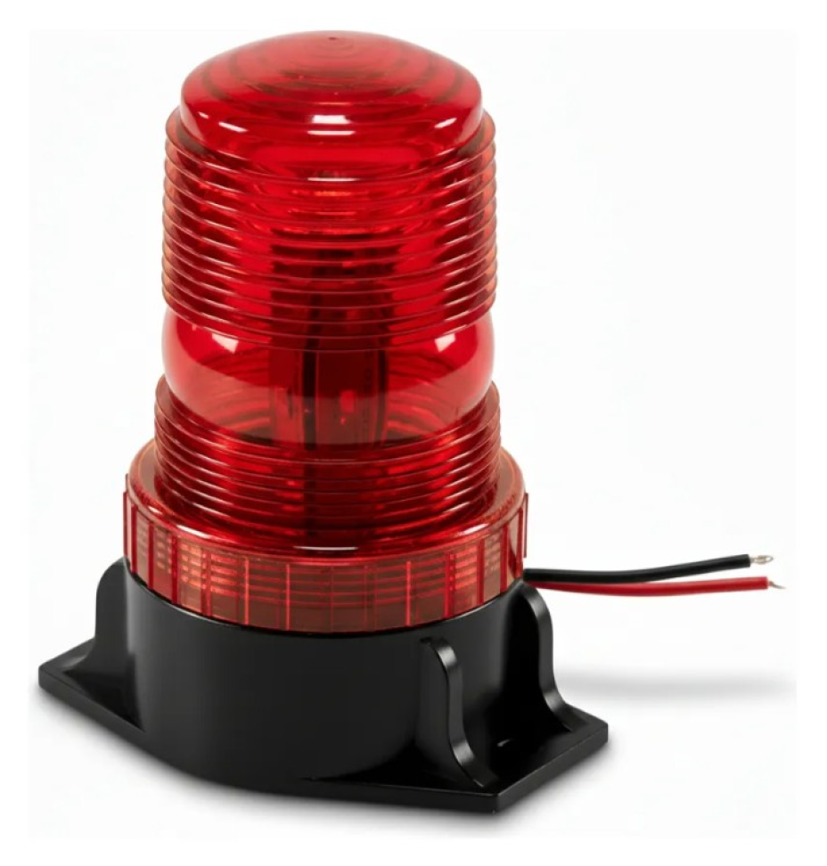 Giroflex 30 Leds vermelho industrial 7.1w 12v a 80v parafuso