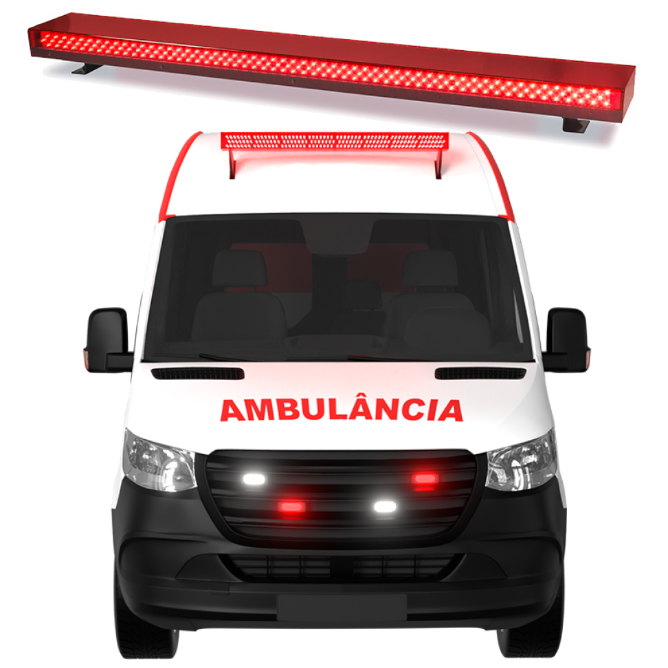 Kit ambulância giroflex 4 estrobo 12v