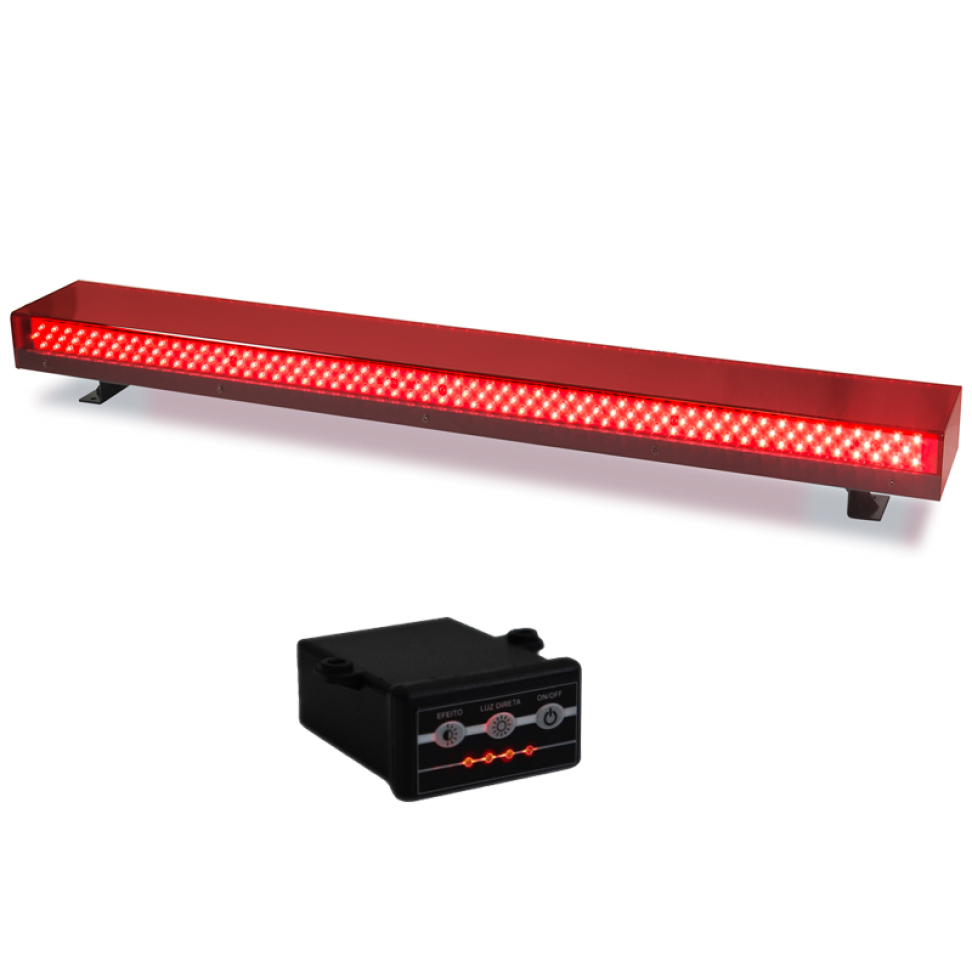 Giroled giroflex sinalizador barra 1.20mt 12v vermelho