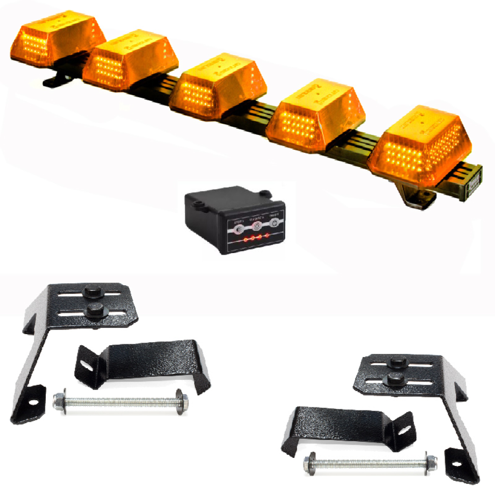 Giroflex 1.0mt 5 cúpulas 180 leds 12vcc âmbar engate rápido