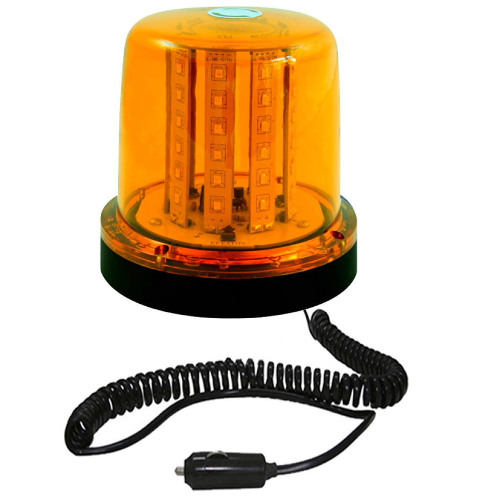 Giroflex imã e plug bivolt 12v 24v 54 leds âmbar