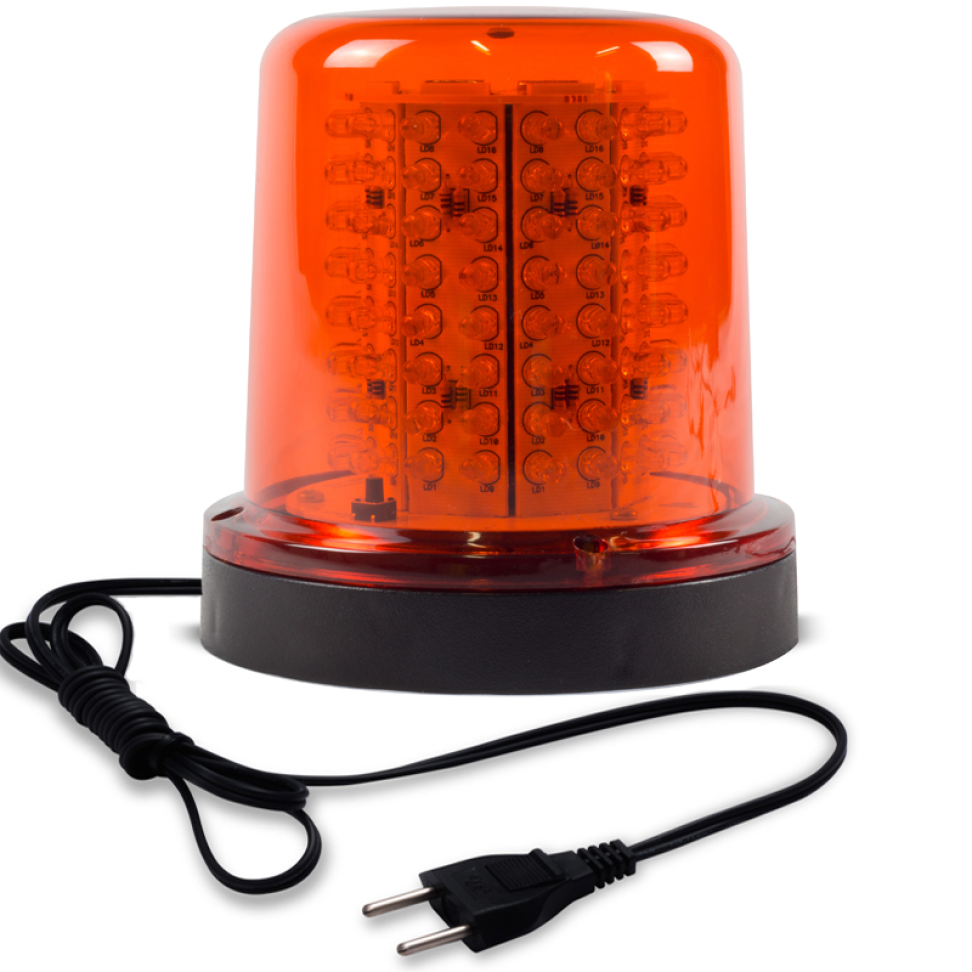 Giroled Giroflex âmbar fixação parafusos 128 leds bivolt 110/220v com tomada
