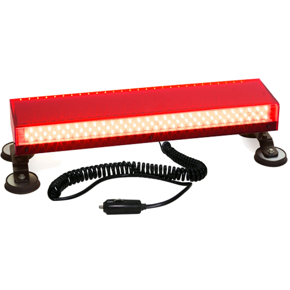 Giroled giroflex sinalizador barra 60cm imã e plug 12v vermelho