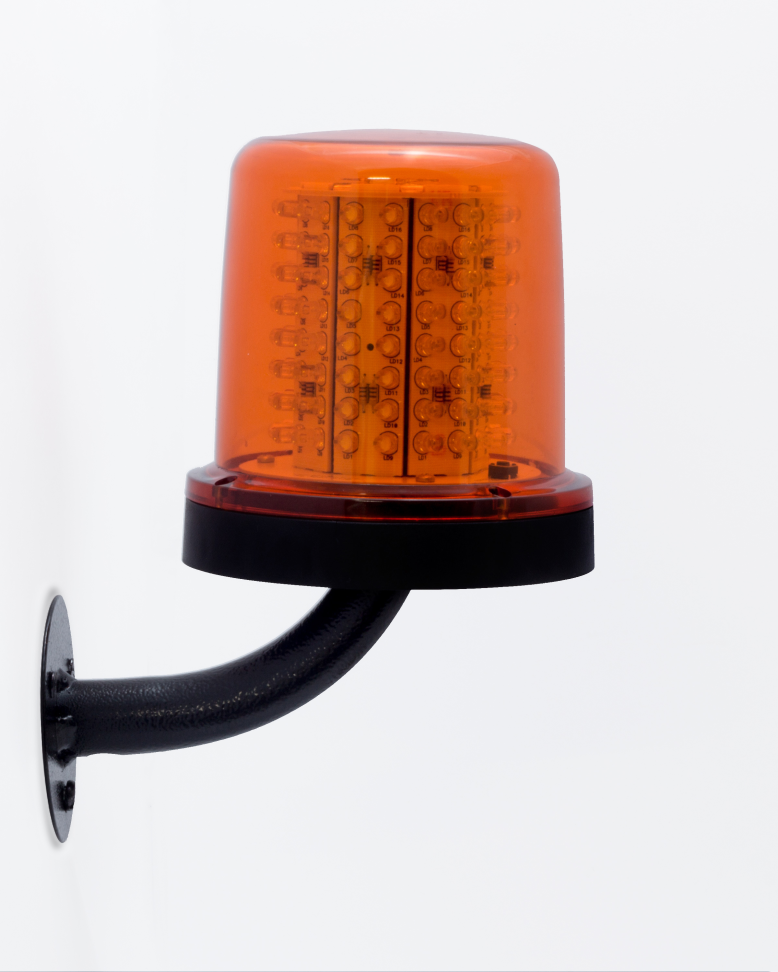 Giroled Giroflex redondo âmbar suporte parede 128 leds bivolt 110v 220v